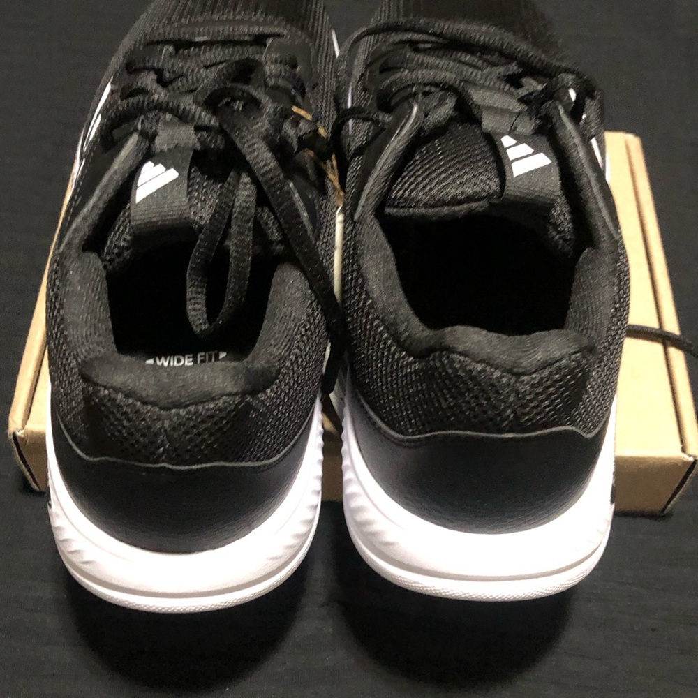 Adidas Women's Cloudfoam Flex - Laces Black/White Shoe Sneaker, Size 8.5 - Picture 4 of 7